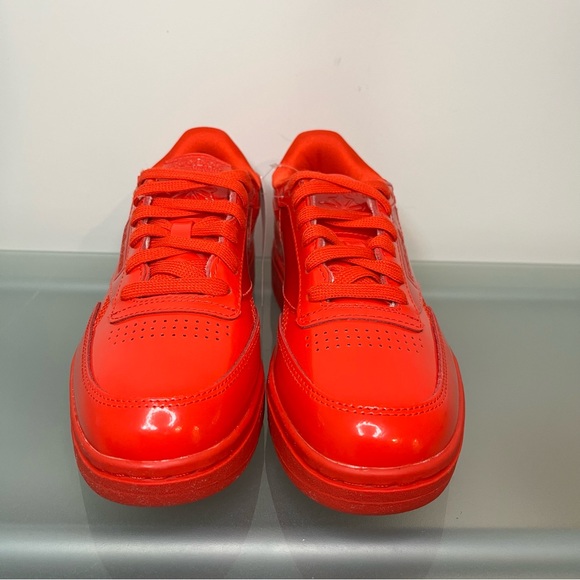 Reebok Cardi B Coated Club C Double Low Top Womens Shoes Triple Red Sz 7 FZ5219 - Picture 3 of 9